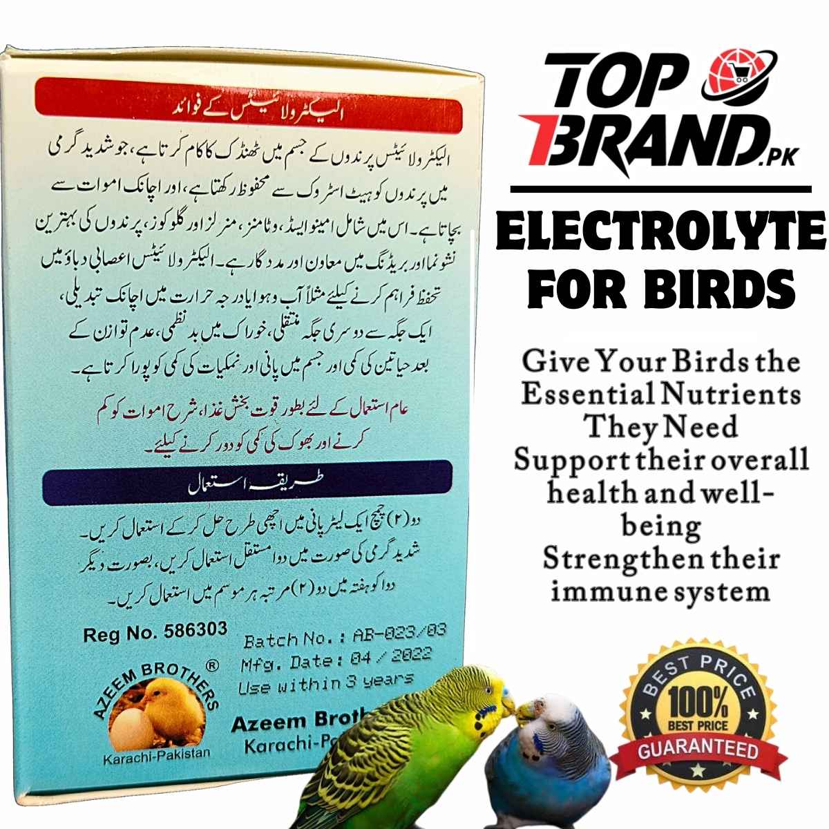 Bird Electrolytes with Glucose, Vitamins, Minerals & Amino Acids