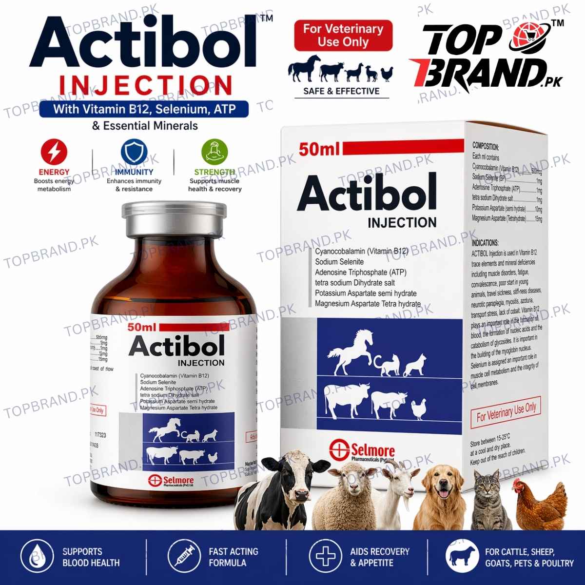 vitamin b12 injectable veterinary Vitamin B12 Injection 0.1%,Nutritional drugs,Bullvet,Bullvet main image 1