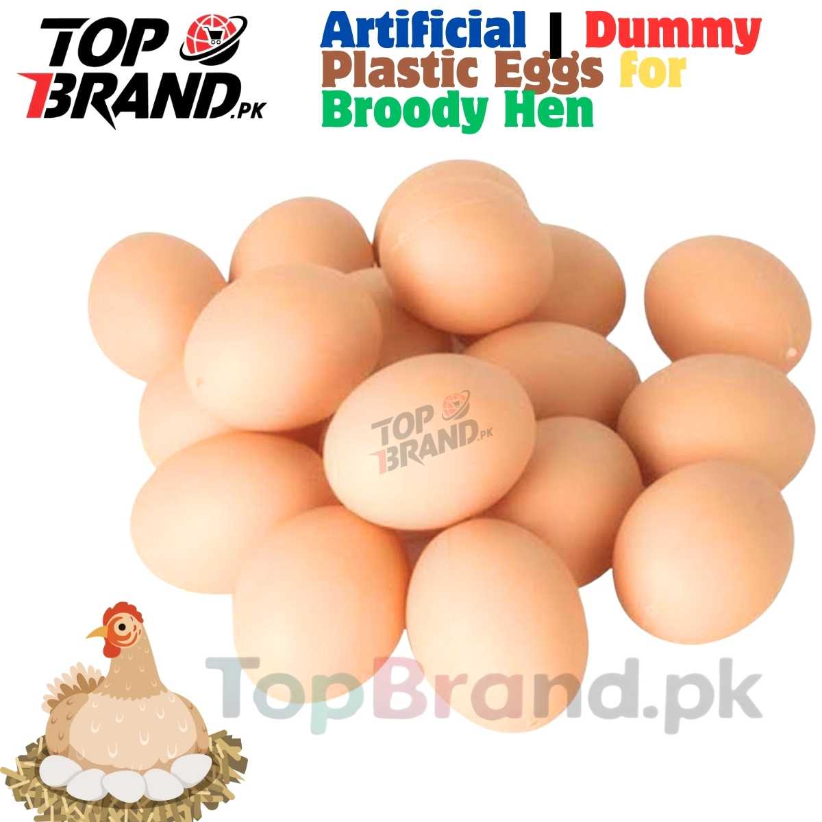 Artificial | Dummy Plastic Eggs for Broody Hen (Light Weight Egg Hollow from Inside)