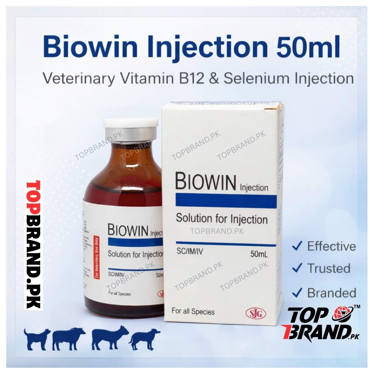 Biowin 50ml Veterinary Vitamin B12, Selenium & Metabolic Support For Top Brand Biowin 50ml Veterinary Vitamin B12, Selenium & Metabolic Support For Top Brand
