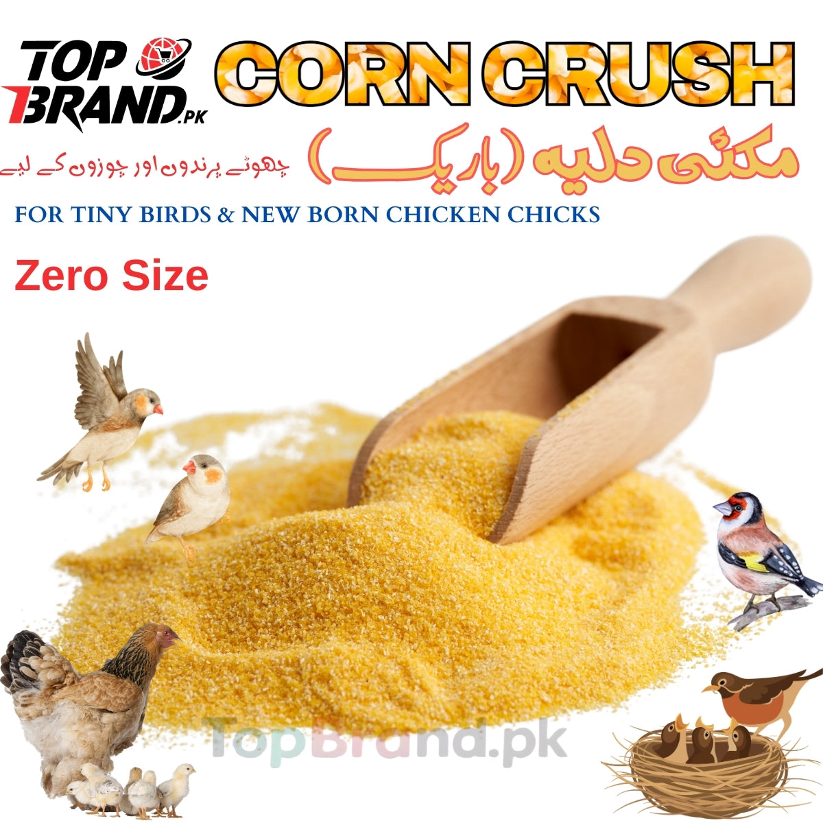 Corn Crush - Makai Dalia (Zero Size) Starter Feed for Tiny Birds & Baby Chicks
