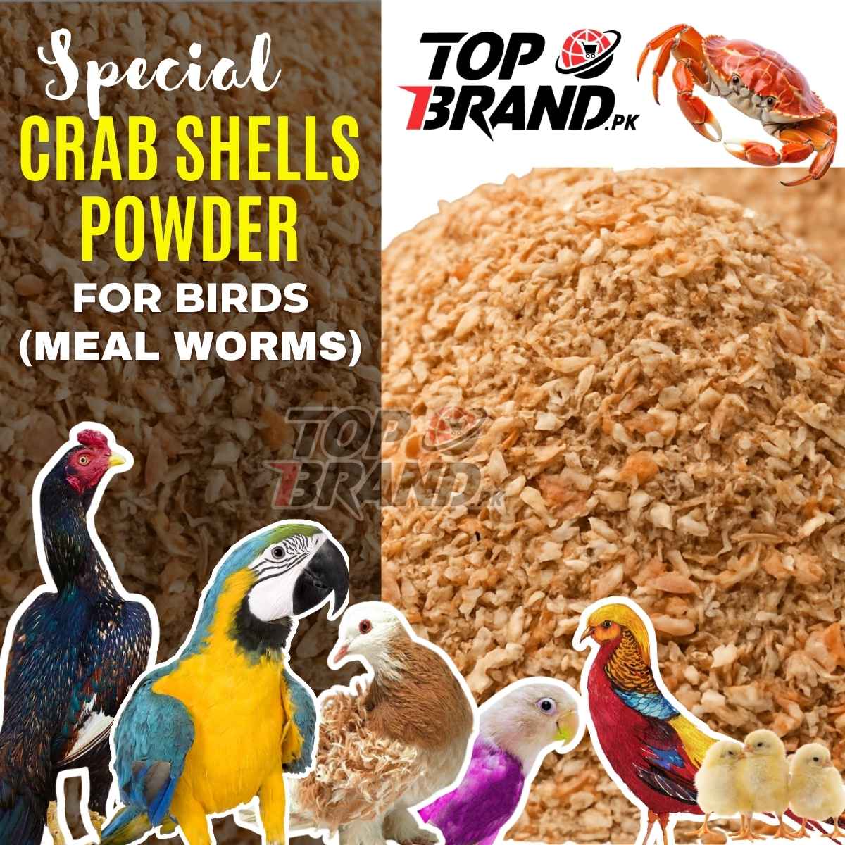 Crab Shells Powder For Birds