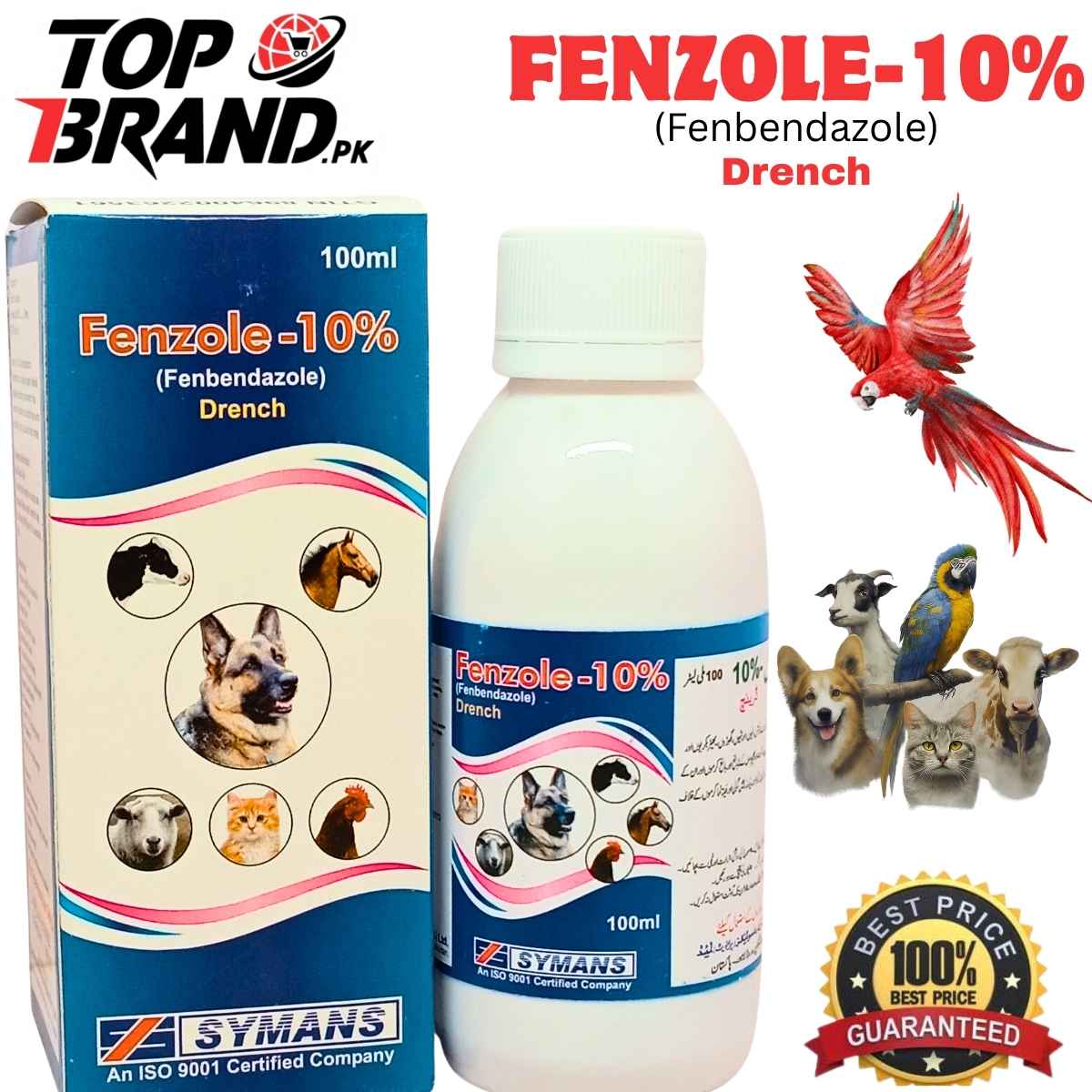 Fenzole 10% (Fenbendazole 10%) Drench - for Effective Deworming in Animals