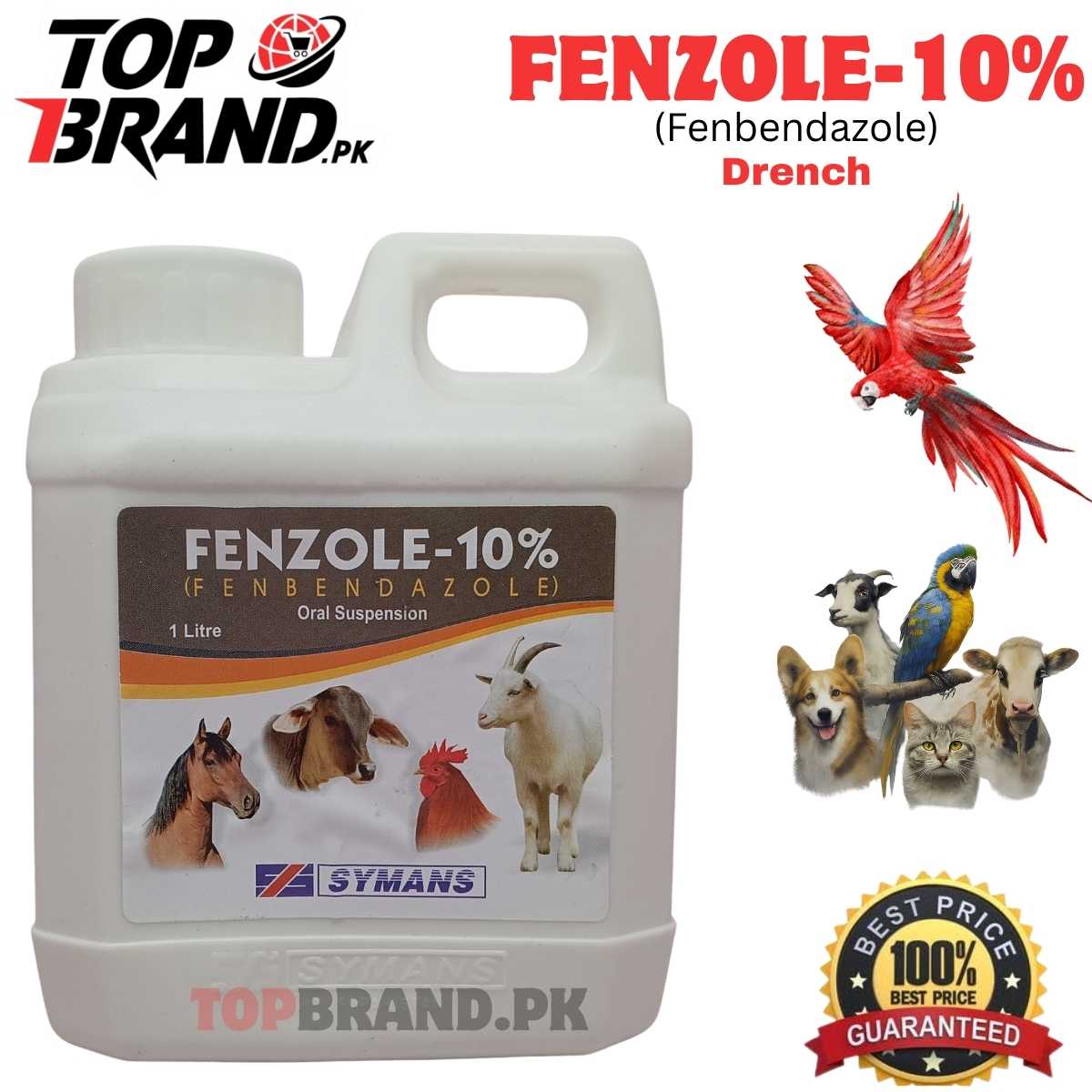 Fenzole 10% (Fenbendazole 10%) Drench - for Effective Deworming in Animals