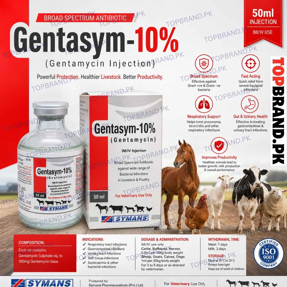 Gentasym- (Gentamycin 10%) 50ml