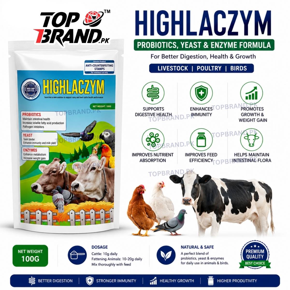 HighLaczym 100g (Probiotic + Yeast + Enzyme)