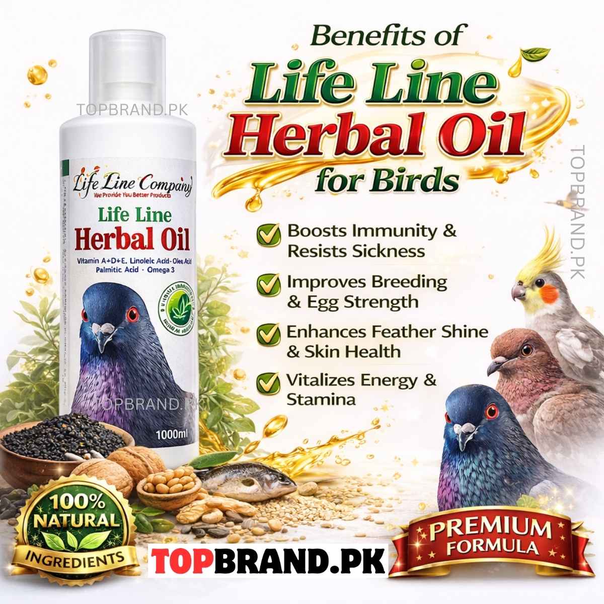 Life Line Herbal Oil for Pigeons