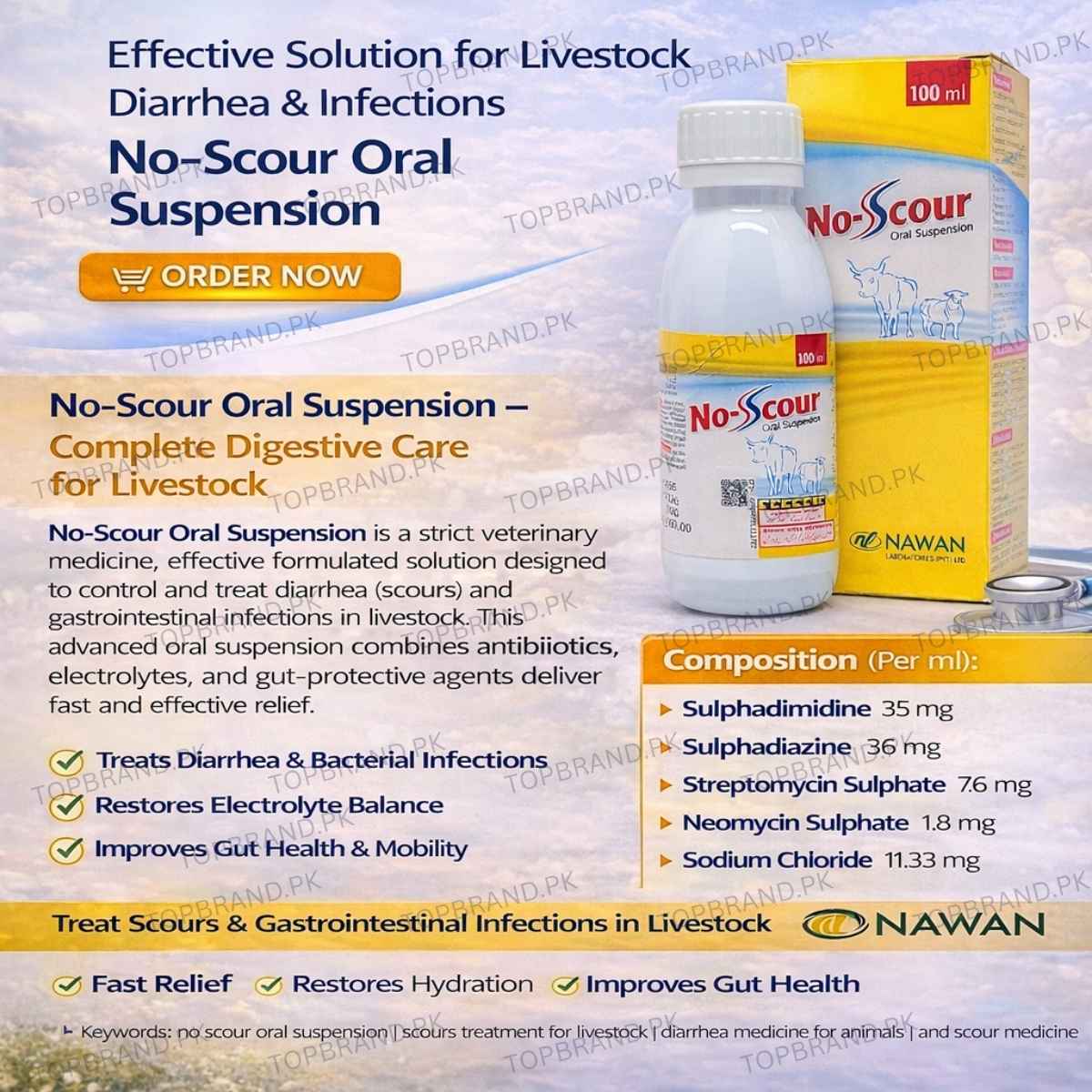 No-Scour Oral Suspension 100ml