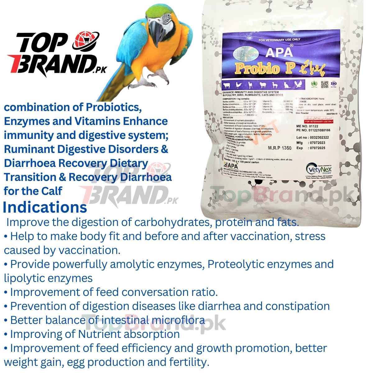 ProBio P Advanced Probiotic Supplement for Pets & Livestock | Gut Health & Immunity Booster - Pro Bio P