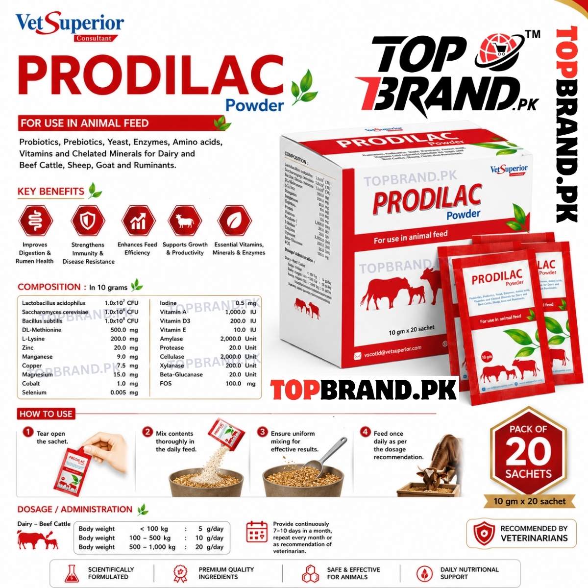 Prodilac (Pack of 20) 10g Each