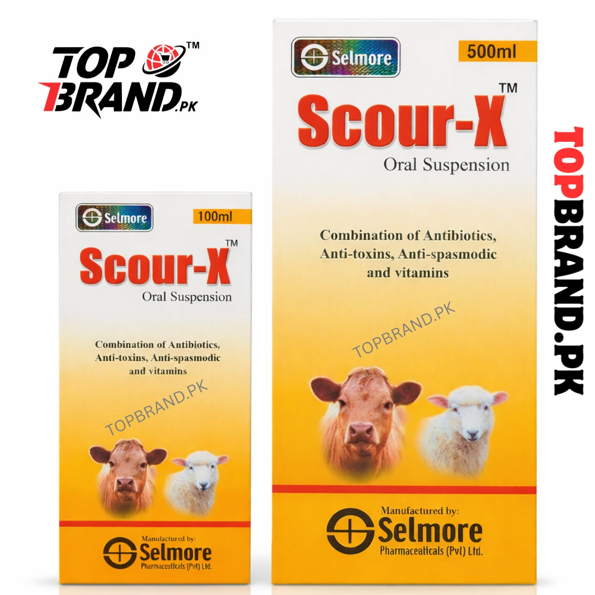 Scour-X Diarrhea Remedy for Cattle, Sheep, Goats, Dogs, Cats, and Horses