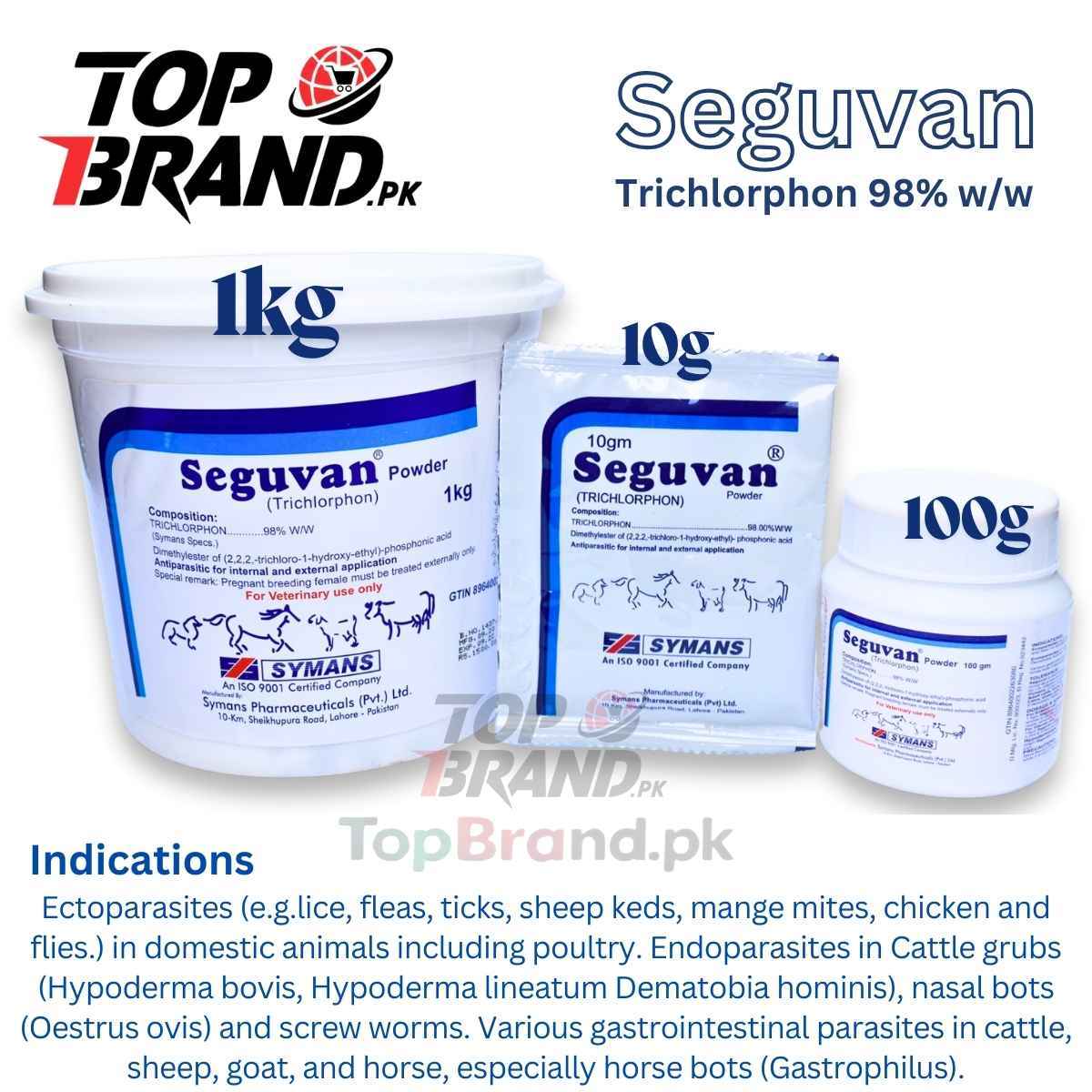 Seguvan (Trichlorphon 98%) – Powerful Solution for Lice, Ticks, Fleas, & More