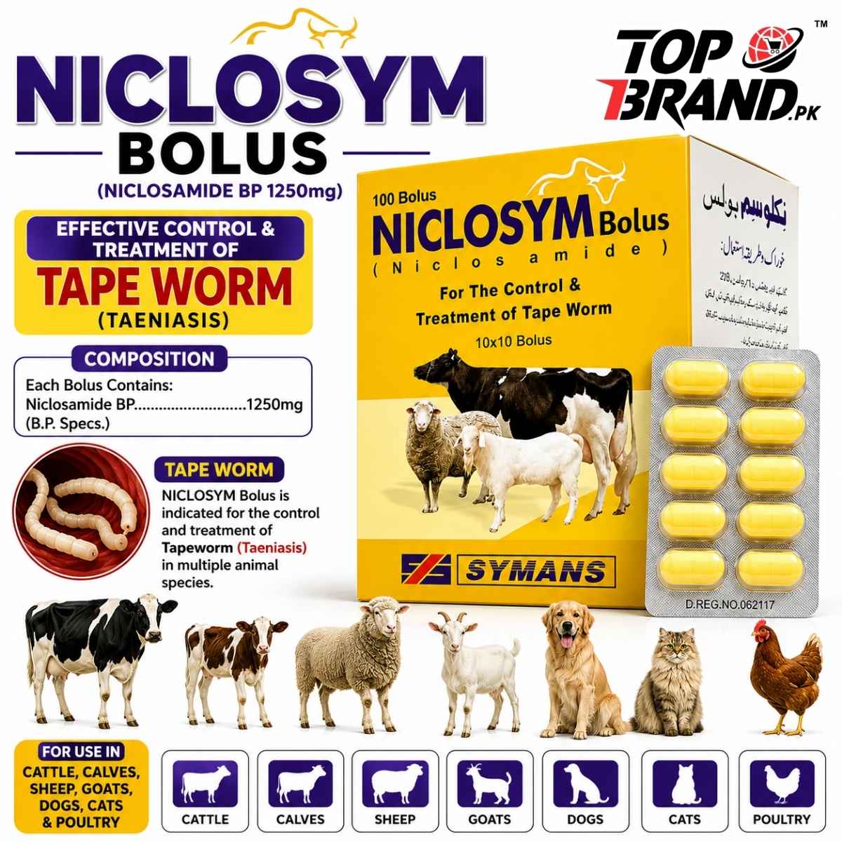 NICLOSYM Bolus (Niclosamide BP 1250mg