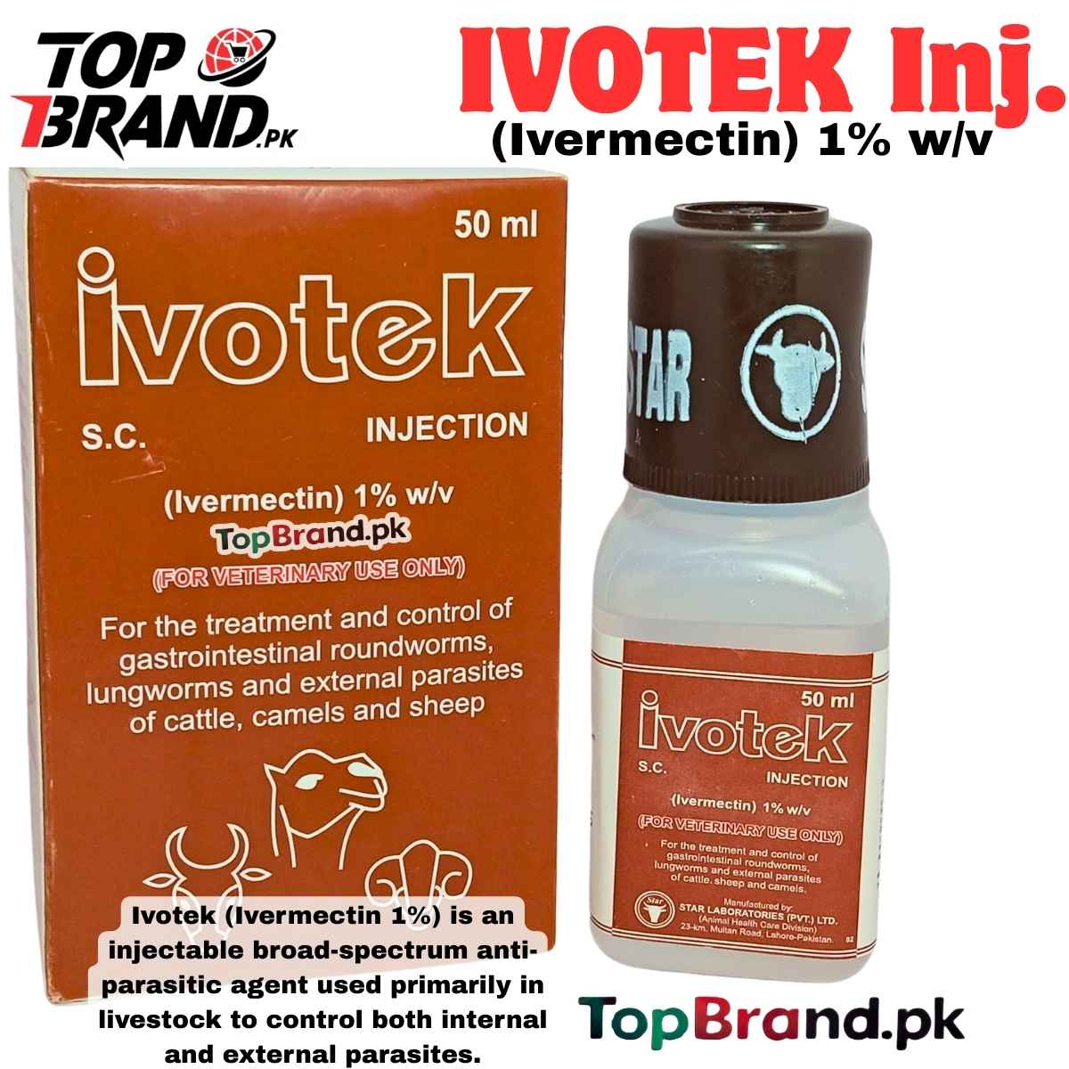 IVOTEK (Ivermectin 1%) - Control internal & External Parasites