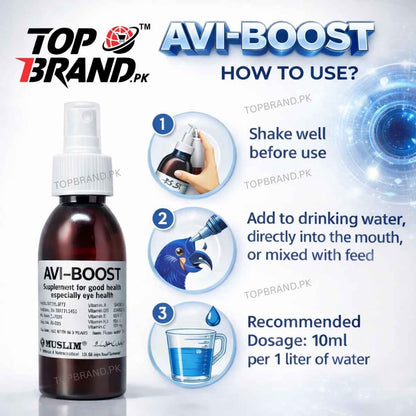 AVI-BOOST Eye Health Supplement for Birds and Animals 100ml