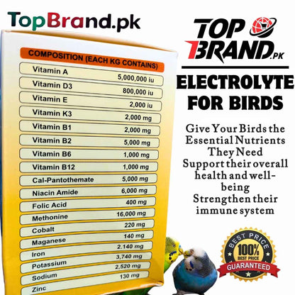 Bird Electrolytes (100g) with Glucose, Vitamins, Minerals & Amino Acids