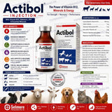 Actibol 50ml Vitamin B12 + Selenium + ATP Veterinary Injection