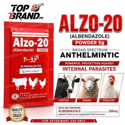 Alzo-20 (Albendazole) Powder 5g