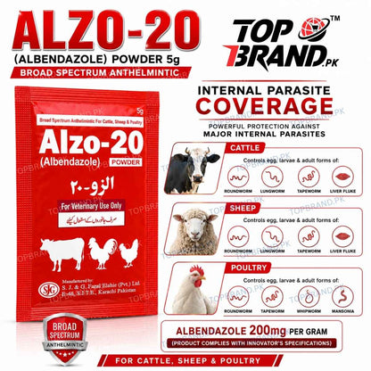 Alzo-20 (Albendazole) Powder 5g