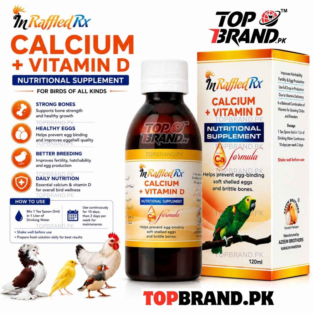 Calcium Plus D (CaD3) – Essential Calcium & Vitamin D3 Supplement for Birds
