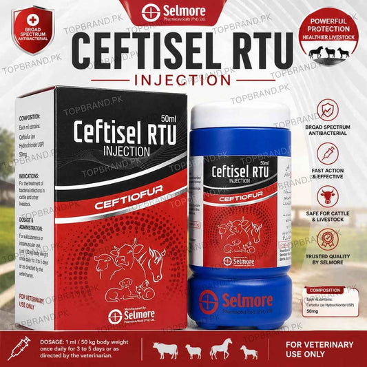 Ceftisel RTU Injection 50ml – (Ceftiofur Hydrochloride)