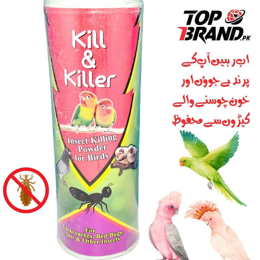 Kill & Killer Coop ex Powder | Effective Lice & Mite Treatment for Bird Cages & Coops