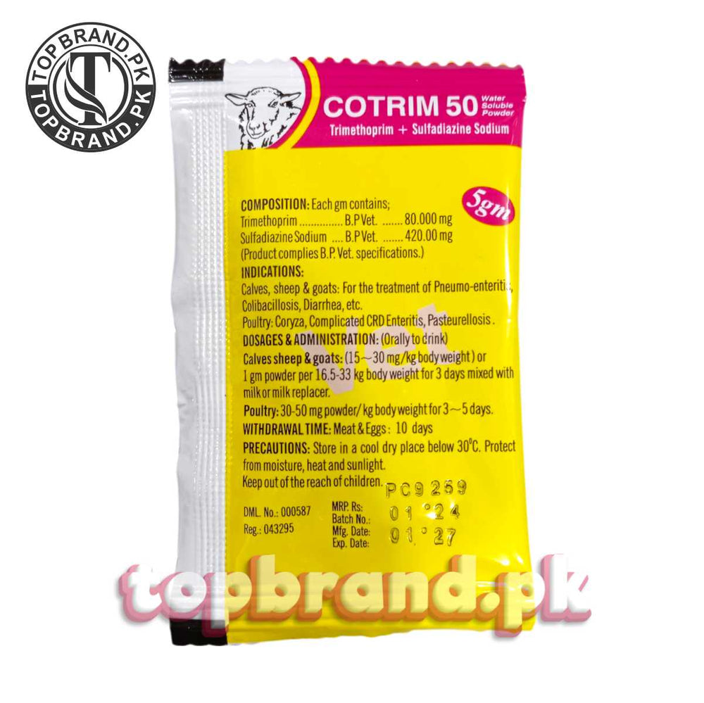 Cotrim 50 – 5g  (Trimethoprim + Sulfadiazine)