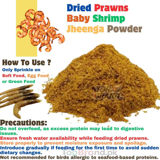 Premium Dried Prawns Powder 200g | Baby Shrimps Powder | Jheenga Powder | For Birds