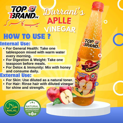 Durrani's Apple Vinegar – 100% Pure & Organic