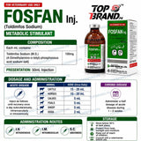 treatment of acute and chronic metabolic disorders. metabolic conditions associated weakness, reduced appetite, poor development, emaciation, reduced milk production, calcium metabolic disorders and fatigue following work. Treatmet intravenous, intramuscular or subcutaneous Treatment Toldimfos Sodium 4-Dimethylamino-o-tolyl phosphonous acid sodium salt Fosfan injection for acute and chronic metabolic disorders Selmore Proucts Samu Median Co Products Veterniary products