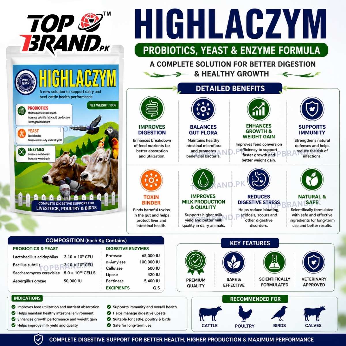 HighLaczym 100g (Probiotic + Yeast + Enzyme)