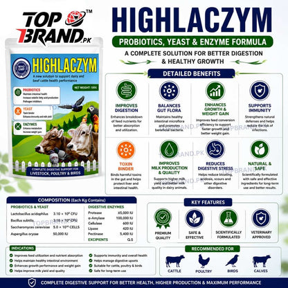 HighLaczym 100g (پروبائیوٹک + ییسٹ + انزائم)