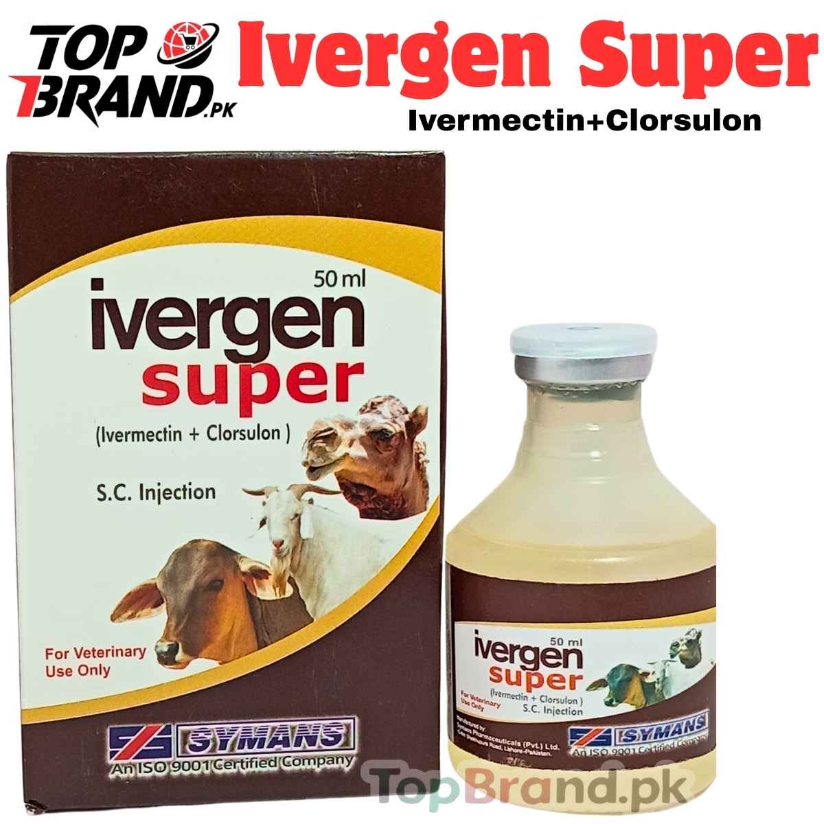 Ivergen Super Inj. Effective Liver Fluke and Parasite Treatment for Animals