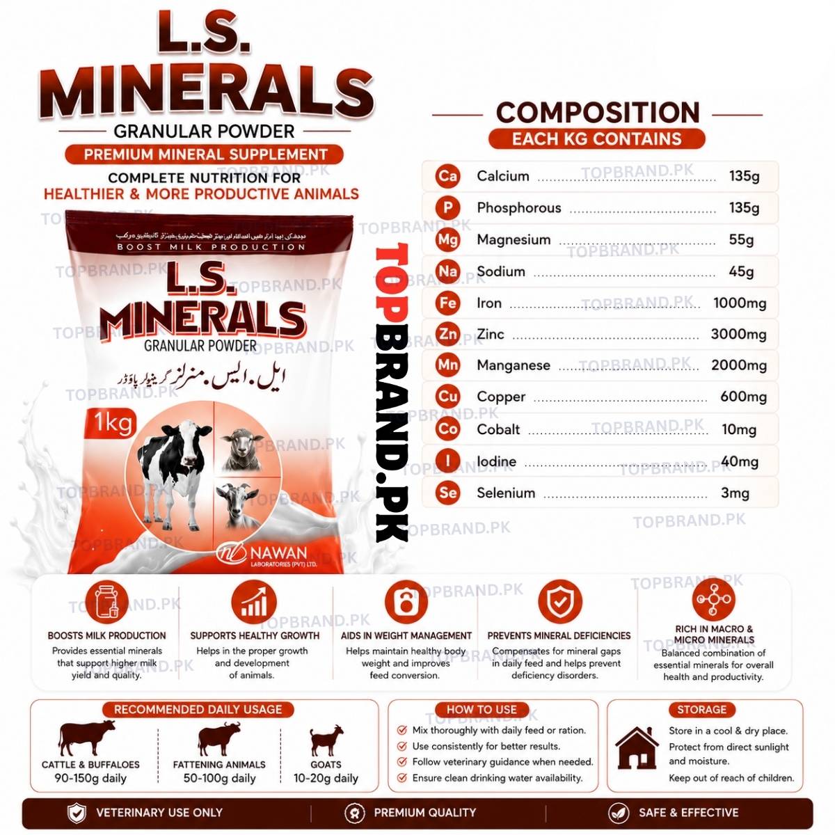 L.S MINERALS Vitamins for milk production  Minerals Mixture for live stock  Minerals Mixture for goat Minerals Mixture for cows Minerals Mixture Minerals for Cow Milton milk yield booster for cows milk production booster for Goat milk production booster for cows milk production booster for Buffalo milk booster meat growth supplement for  LIvestock meat gainer for qurbani janwar Livestock Minerals Mixture livestock growth supplement increase milk production in cows 