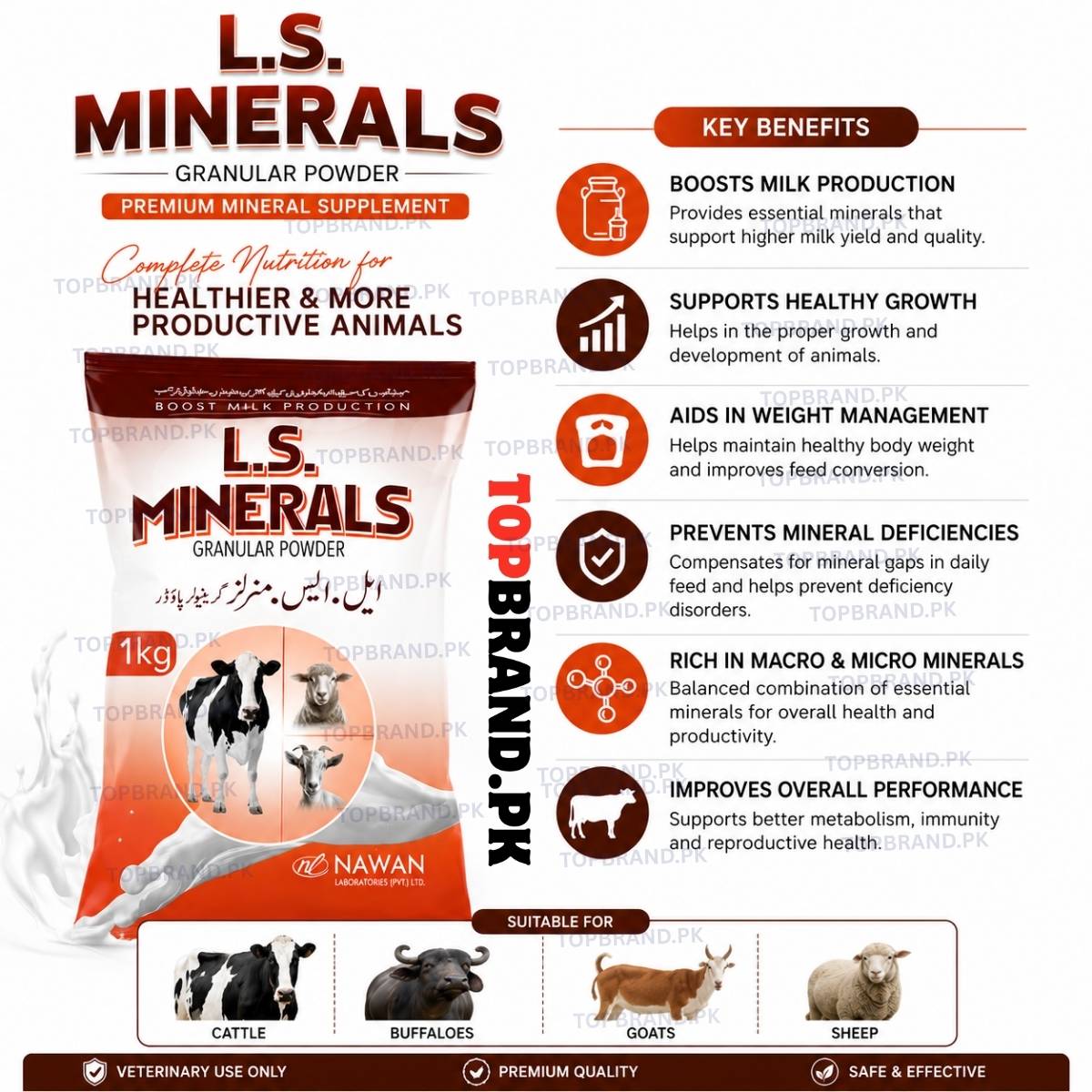 L.S MINERALS Vitamins for milk production  Minerals Mixture for live stock  Minerals Mixture for goat Minerals Mixture for cows Minerals Mixture Minerals for Cow Milton milk yield booster for cows milk production booster for Goat milk production booster for cows milk production booster for Buffalo milk booster meat growth supplement for  LIvestock meat gainer for qurbani janwar Livestock Minerals Mixture 
livestock growth supplement increase milk production in cows 
