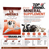 L.S MINERALS Vitamins for milk production  Minerals Mixture for live stock  Minerals Mixture for goat Minerals Mixture for cows Minerals Mixture Minerals for Cow Milton milk yield booster for cows milk production booster for Goat milk production booster for cows milk production booster for Buffalo milk booster meat growth supplement for  LIvestock meat gainer for qurbani janwar Livestock Minerals Mixture 
livestock growth supplement increase milk production in cows 