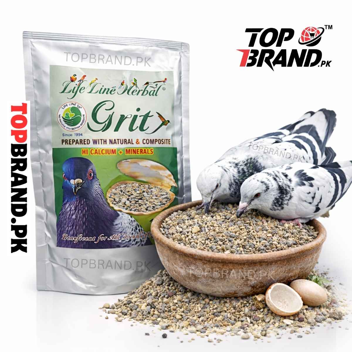 Life Line Herbal Grit for Pigeons | Natural Bird Mineral Grit– Top Brand