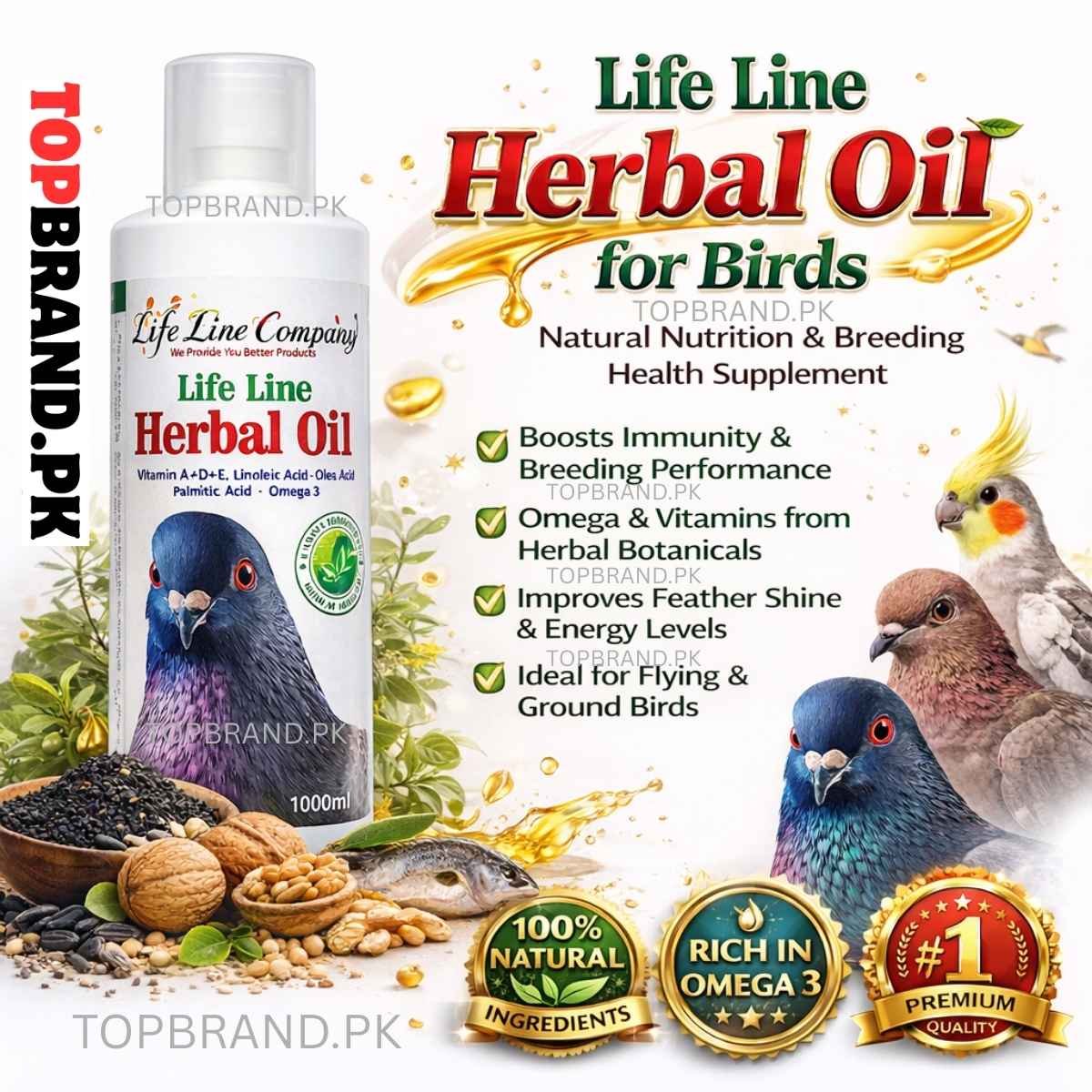 Life Line Herbal Oil for Pigeons