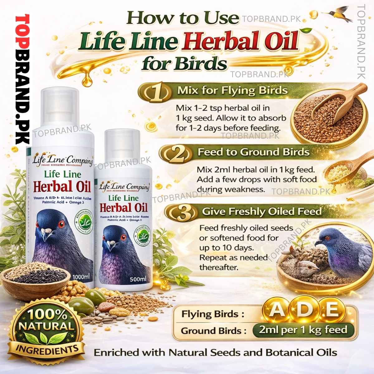 Life Line Herbal Oil for Pigeons