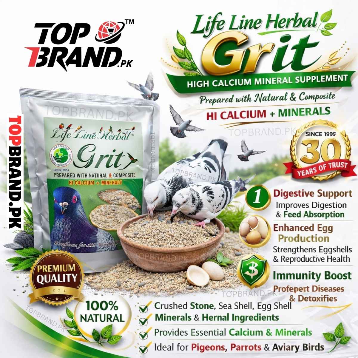 Life Line Herbal Grit for Pigeons 1kg