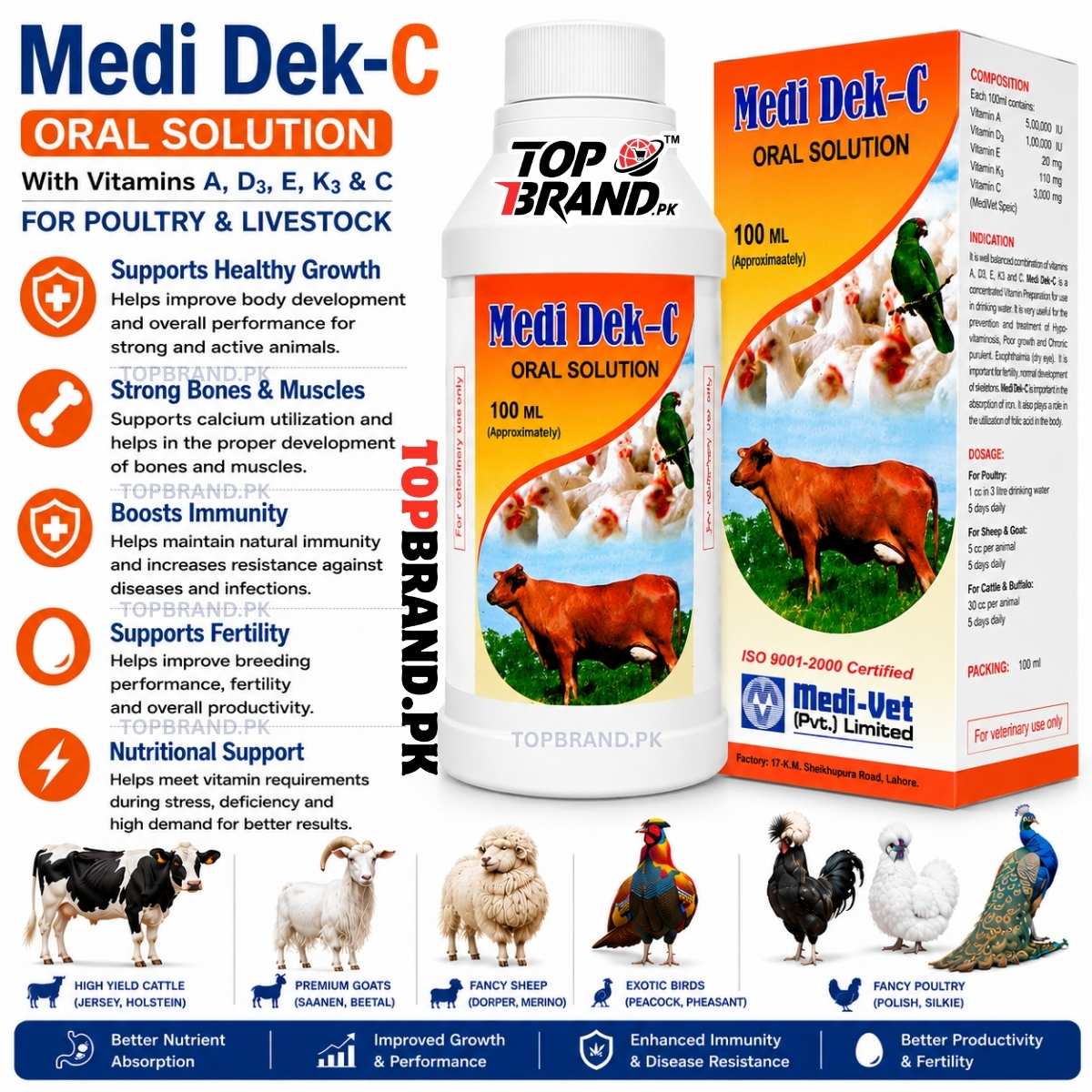 syostress, Multivitamins for Birds, Vitamin c For Birds And Animals, Vitasol Super, Electrolytes for birds, Medidek C,