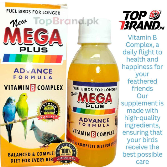 Mega Plus 120ml: Advanced Vitamin B Complex for Healthy & Happy Birds