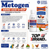 Metogen Amino Acid 100ml Syrup for Birds and Poultry