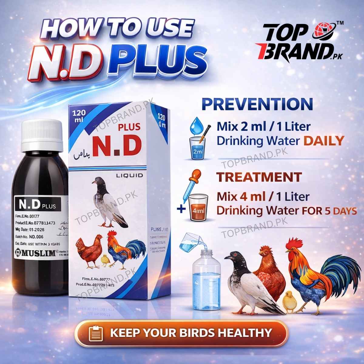 N.D Plus for Ranikhet Disease 120ml