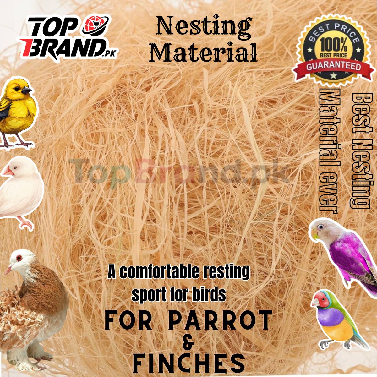Nesting Material for Doves, Finches & Love Birds