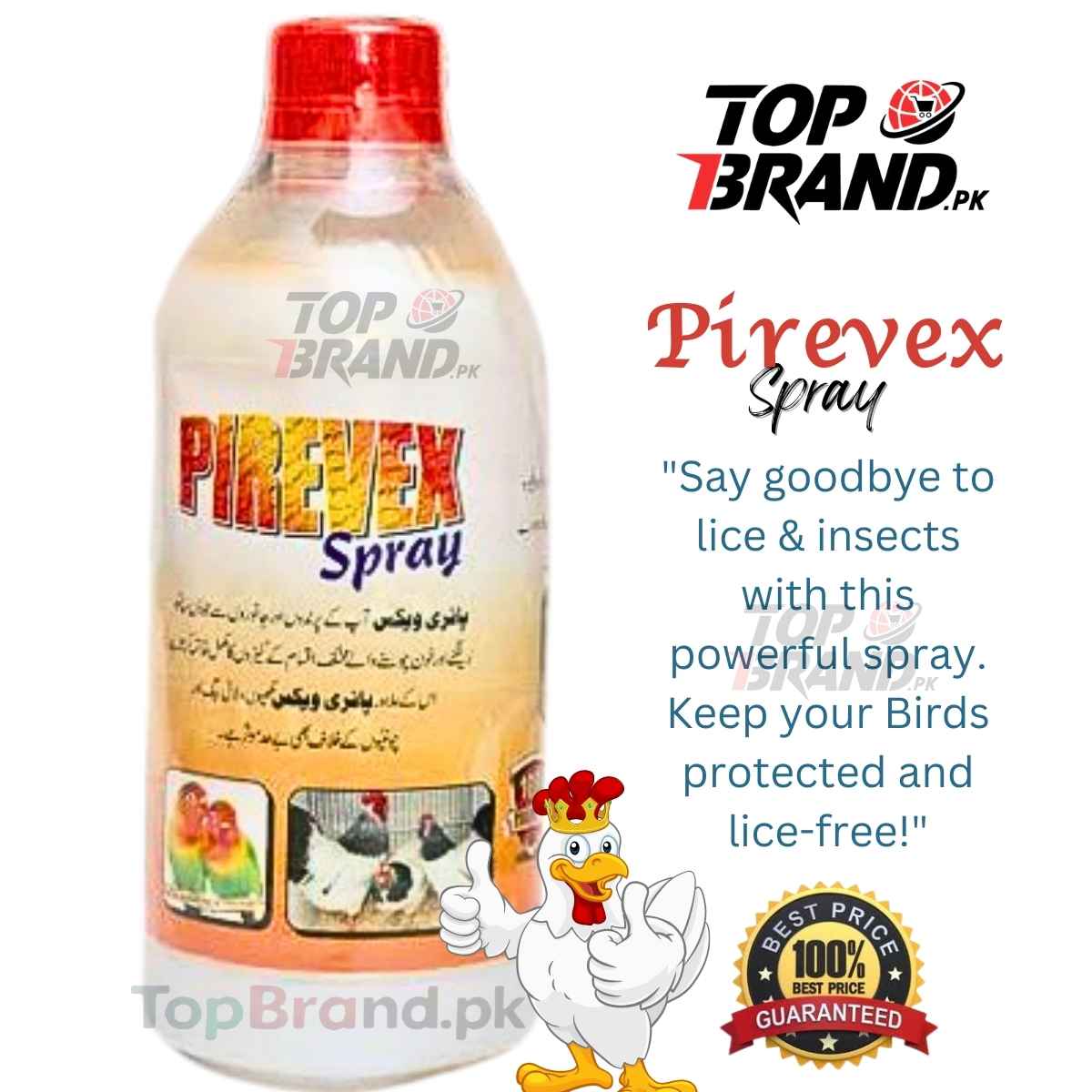 Pirevex Spray -Anti Lice - For Birds (Without Shower Gun)
