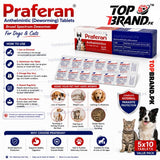 Praferan Cats & Dog Deworming Tablet