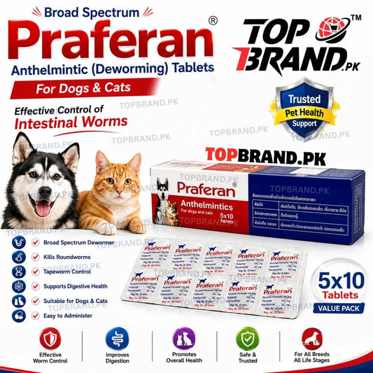 Praferan Cats & Dog Deworming Tablet