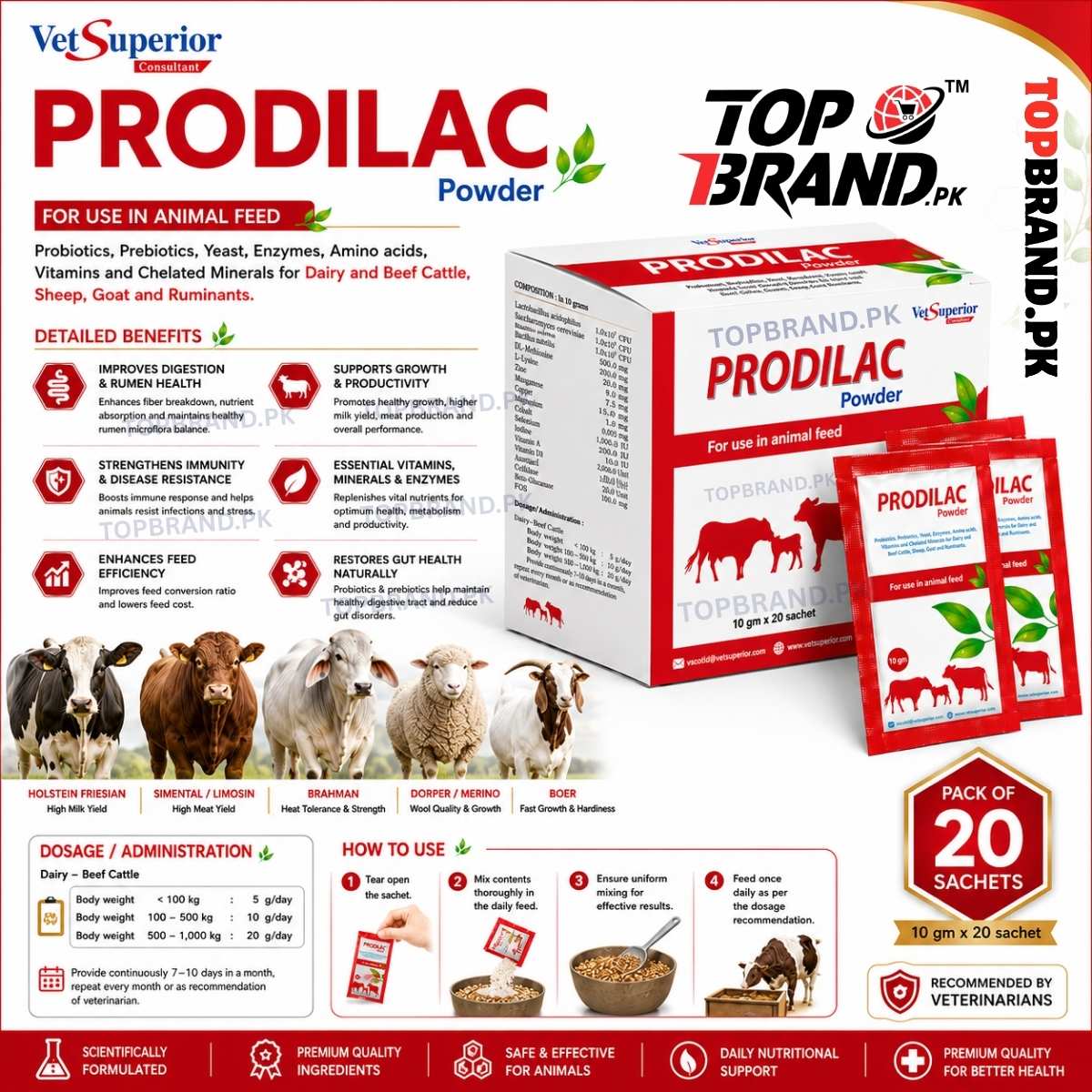Prodilac (Pack of 20) 10g Each