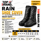 Rain Shoe Cover Waterproof PVC – Anti-Slip Reusable Boot Cover for Bikes & Travel (Black)